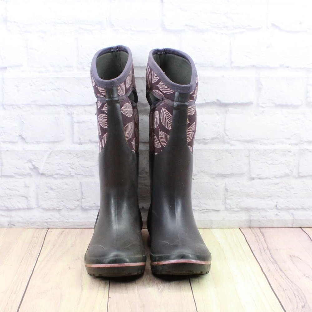 Bogs Plimsoll Leaf Pull on Insulated Rubber Outdoor Boots Size US 8 - Picture 4 of 10